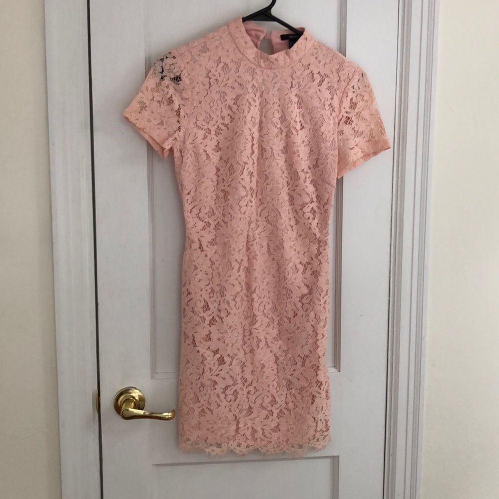 High neck open back dress